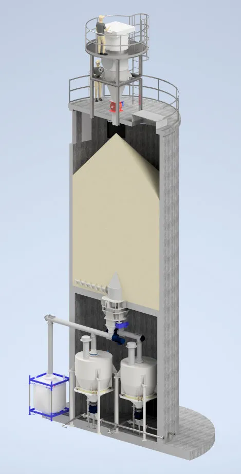 Lagersilo Holzmehl